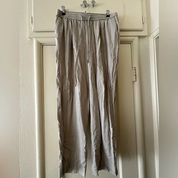 Beige MNG Drawstring Pants, Size L - Picture 1 of 5